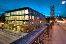 Mercy Corps Exterior West Facade from Bridge - Photo Credit: Jeff Amram