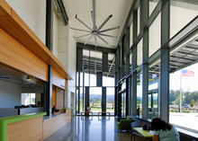 FSC certified white oak was strategically placed where it would have the greatest impact. - Photo Credit: Stephen Miller