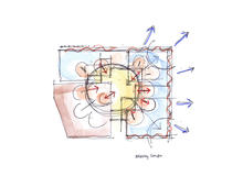 Sketch of daylight and views - Photo Credit: THA Architecture