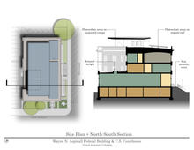 Site Plan and North-South Section - Photo Credit: Westlake Reed Leskosky